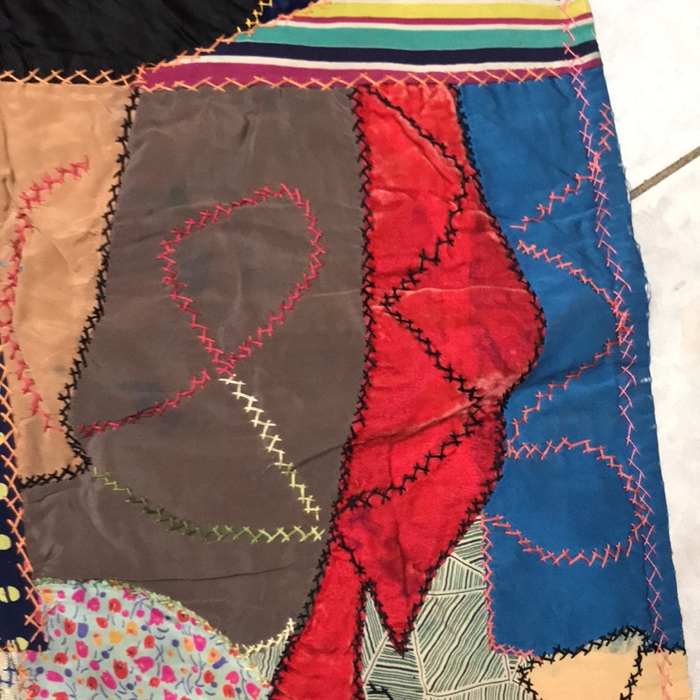 Vintage 🪡🧵 ❤️ 🪡🧵crazy quilt - Picture 9 of 12